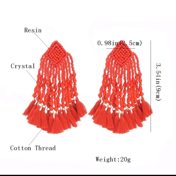 Red earring - Picture 5 of 5